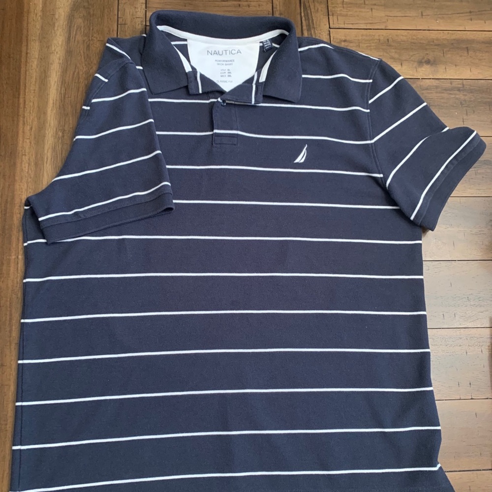 Nautica Performance Deck Shirt- Navy Polo
